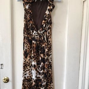 NY & Co leopard print sling dress